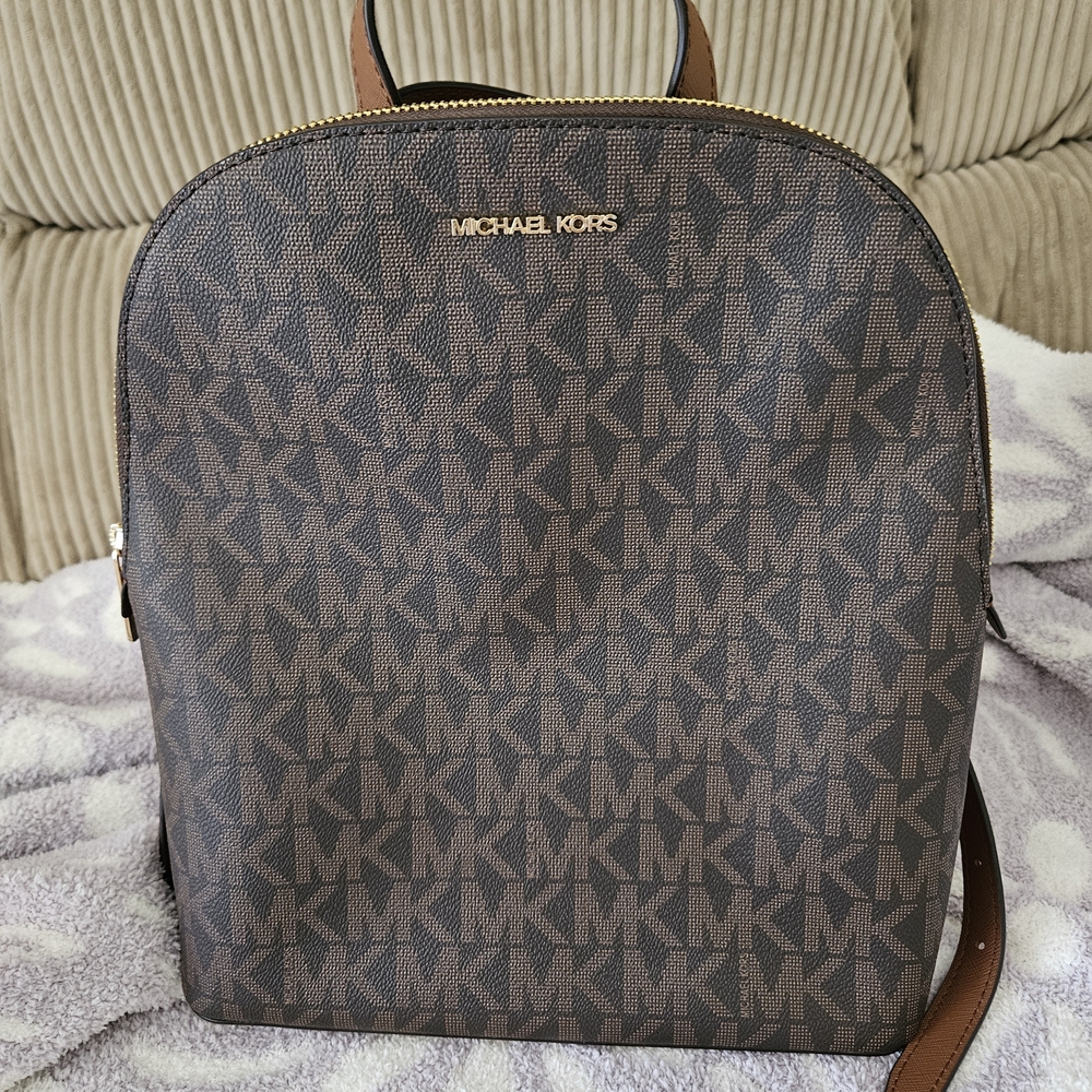 Michael Kors Signature Brown Backpack